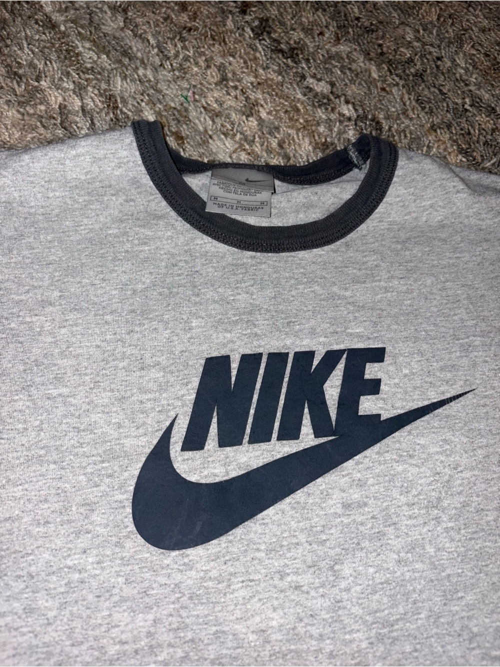 Vintage Nike Gray Tee with Black Logo